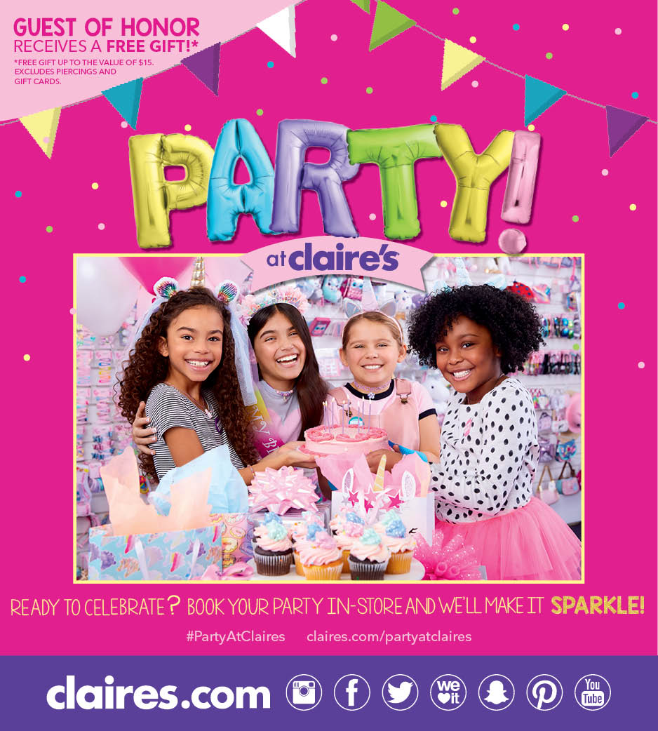 Celebrate Your Birthday at Claires | Guildford Town Centre